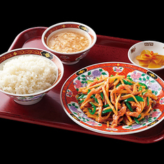 青椒肉絲定食
