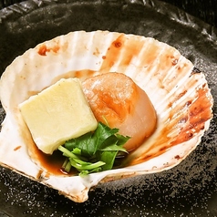 殻付き　ほたてバター焼き　1個/あさりの酒蒸し/あさりバター　各