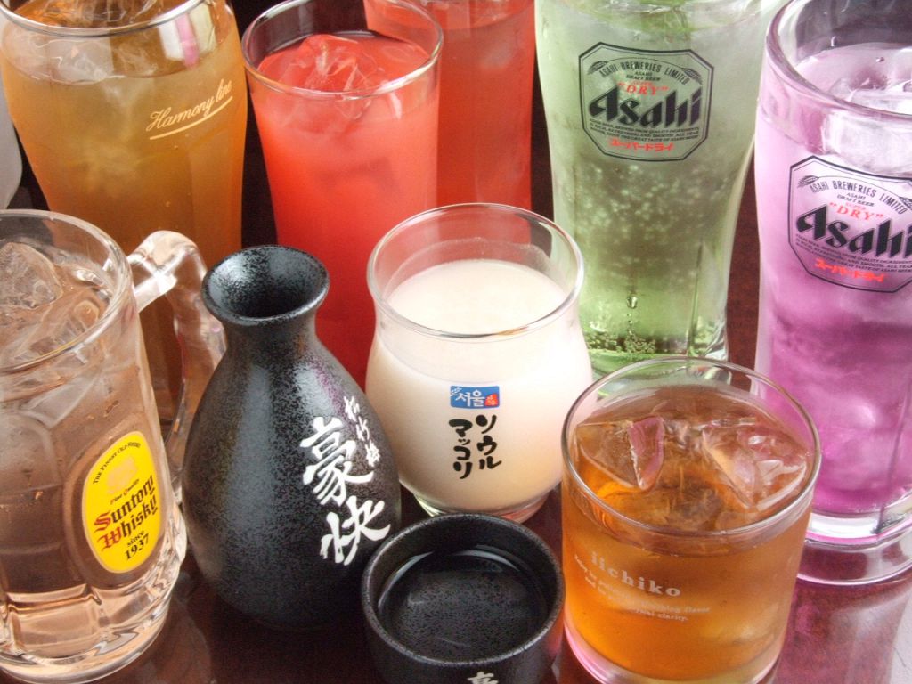 種類豊富なドリンクはビール、焼酎、ワイン、カクテル、マッコリなど多数ご用意！2h飲み放題1710円！