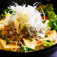 ジャコ豆腐の胡麻サラダ