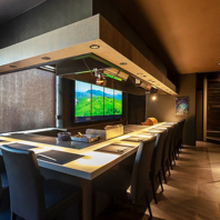 カウンターで味わう天婦羅