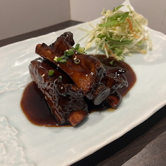 豚スペアリブの黒酢かけ