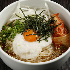 月見とろろ冷麺、ピリ辛ネギ冷麺