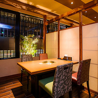 個室でゆったり、至福の焼肉を堪能