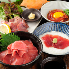 まぐろ好きにはたまらない、本まぐろ赤身中トロ2色丼♪