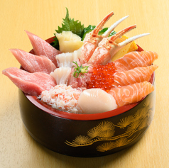 小樽朝市丼(上)カニ