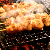 やきとり道場定番鶏串!焼き鳥各種ひな皮・もも・ねぎ間・なんこつ・せせり・ぼんじり・砂肝・鶏レバー・こころざし・手造りつくね・ささみ・会津地鶏手羽先など！炭火焼き鳥が旨い！塩orタレでお楽しみ頂けます！