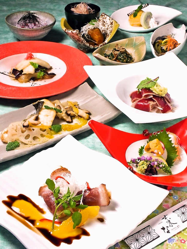 ◆旬の厳選食材を使用した月替わりの会席は3000円からご用意しております。