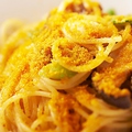 料理メニュー写真 イタリア産からすみと肉厚椎茸、ホタテフレークのスパゲッティ