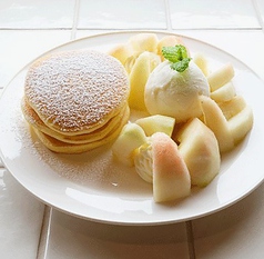 ■<<昔ながら>>しっとり桃パンケーキの写真