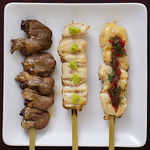 焼き鳥（鶏こころ串焼き・鶏ささみ梅しそ串焼き・鶏ささみわさび串焼き）