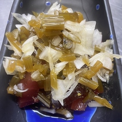 まぐろのわさび菜和え