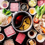 【お好きなお出汁で♪】国産の牛と豚を使用した「しゃぶしゃぶ」はさっぱりとした味わいで絶品です☆