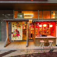 昔ながらの屋台で乾杯！