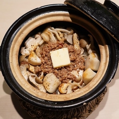 鶏そぼろと木ノ子の炊き込み