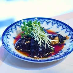 茄子の揚げびたし 香味ソースで
