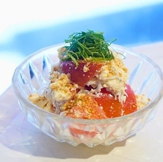 くずし豆腐としらすトマトのさっぱり