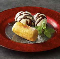 スウィートポテトのバニラアイス添え