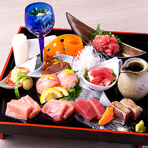 【本鮪×地酒】本鮪専門店から仕入れた、名物！鮪玉手箱は厳選本鮪の10種盛り♪