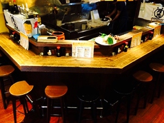 ちょっと1杯にオススメのカウンター席◎