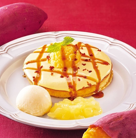 キャラメル薫るスイートポテトホットケーキ　10月10日、１１日はイベントの為販売なし