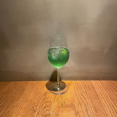 抹茶と梅酒のスパークリング