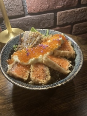 サーモン親子レア天丼