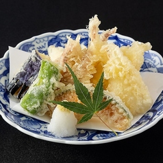 ヤリイカと伊都野菜の天ぷら