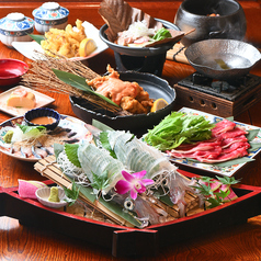 もつ鍋とイカの活造り游漁庵 福岡本店のコース写真