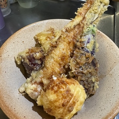 大きな穴子を乗せた穴子天丼