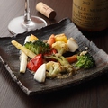 料理メニュー写真&nbsp;季節野菜のグリル 味噌バーニャカウダーのソース