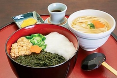 ネバネバぎばさ丼(ミニうどん付)