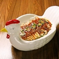 料理メニュー写真&nbsp;蒸し鶏の山椒ソースかけ/バンバンジー/クラゲと胡瓜和え