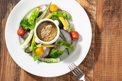 シーフードのサラダ