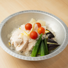 【夏季コース限定】鶏と夏野菜のシャーベット鍋