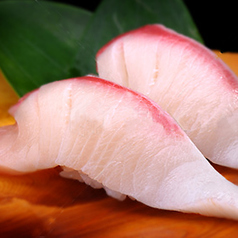 季節のブランド魚を赤字大特価でご提供。「大分ヒラマサ」の握り