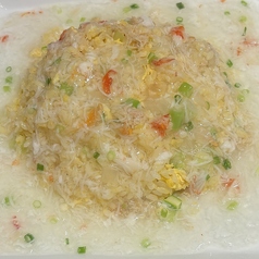 かにと卵白のあんかけチャーハン
