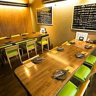 大人数での宴会も半個室で！