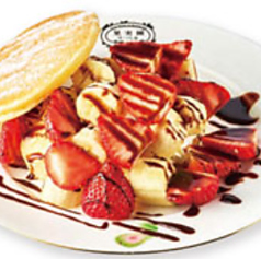 チョコいちごバナナパンケーキ