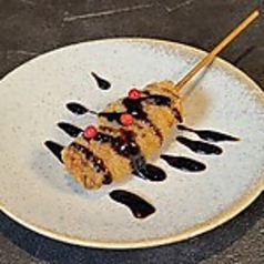 牛串カツ、バルサミコソース