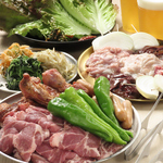 新鮮な豚と野菜とお酒とBBQ