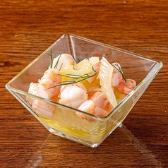小海老とセロリのレモンマリネ