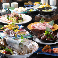 もつ鍋とイカの活造り游漁庵 福岡本店のコース写真