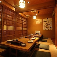 人気の掘りごたつ個室席！