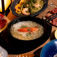 シラスと明太子のアヒージョ