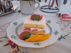 イチゴのクリームケーキ。の写真