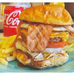 BACON EGG BURGER TOPPING Cheddar cheese