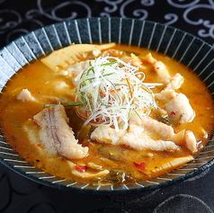 白身魚と漬け野菜煮込み