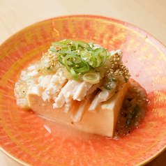 蒸し鶏のせ冷奴~ネギ塩だれかけ~
