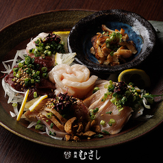 鶏刺し五点盛り合わせ
